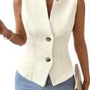 Mina Self Women's 2026 Summer Sleeveless Vest - Lightweight Knit Stretchy Trendy Casual Work Office Slim Fully Lined Tops (Beige, L)