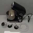 Kitchen in the box Stand Mixer,3.2Qt Small Electric Food Mixer,6 Speeds Portable Lightweight Kitchen Mixer for Daily Use with Egg Whisk,Dough Hook,Flat Beater (Black)