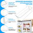 [2 PACK] UPGRADED MAN64890501 Refrigerator Door Shelf Bin Compatible with LG Fridge Door Bin Parts LRSXS2706V LRSXS2706W LRSDS2706S LHSXS2706S,MAN64890501 LG Refrigerator Shelf Replacement Shelves
