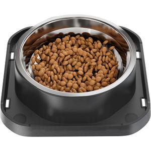 Stainless Steel Dog Bowls, Spill Proof Basic Dogs Bowls for Small Dogs Cats, 2 Cup Dog Food and Water Bowl, Non-Slip Puppy Feeder, Cat Bowl for Feeding Water - Starry Gray (Single)