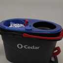 O-Cedar EasyWring Microfiber Spin Mop, Bucket Floor Cleaning System, Red, Gray, Standard