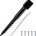 LADECH Premium No Dig Ground Anchor - DIY Screw in Stake - 27 Inch - Fits Standard 4x4 Post - Great for Mailbox and Fence Posts (Set of 1)