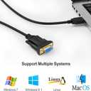 CableCreation USB to RS232 Serial Adapter (FTDI Chipset), USB to RS232 Gold Plated DB9 Serial Converter Cable for Windows 11, 10, 8.1, 8, 7, Vista, XP, 2000, Linux and Mac OS X, macOS, 3.3 Feet/1M