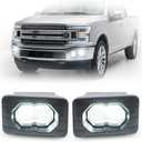 F150 LED Fog Light Kits for 2017 2018 2019 2020 2021 2022 2023 Ford F250 F350 F450 F550 Super Duty Front Bumper LED Fog Lamps 4inch Foglight Driving Spot Lights Assembly White FL3Z15201B