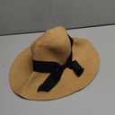 Girls Straw Sun Hat with Bowknot, Boho Summer Beach Hat, Wide Brim Floppy Hat, Outdoor Sun Protection Hat for Kids Ages 3-6