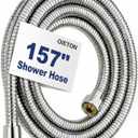 Shower Hose Extra Long 157 Inches, Flexible Stainless Steel Handheld Shower Hose, with Brass Insert and Nut