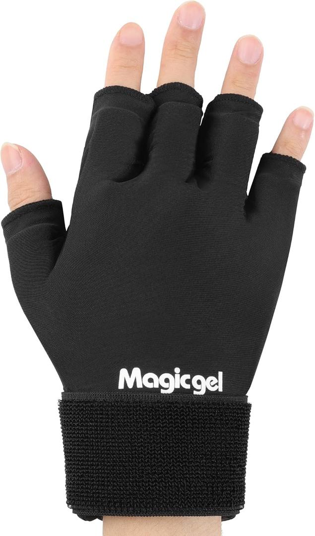 Magic Gel Ice Gloves - Cold Compress Cooling Gel Ice Pack Gloves - Wrist Ice Pack Wrap or Hot Compress - Sports Ice Pack - Hot Packs for Hands - Dual Hand Heat Packs and Ice Wraps