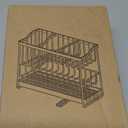 Cisily Sink Caddy Sponge Holder for Kitchen with Brush Holder and Stainless Steel Self Drain Tray, Rustproof Kitchen Sink Organizer for Sponge, Soap Dispenser Storage Accessories (9.25, Black)