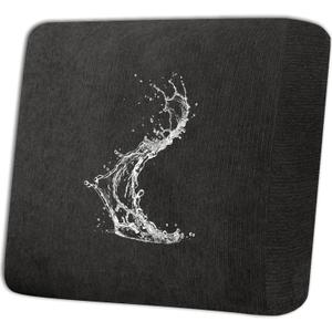 Waterproof Couch Cushion Covers - Stretch Washable Slipcover with Elastic Non-Slip Design, Furniture Protector for Pets,Kids (1 Cushion Chair, Black)