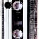 Case for Galaxy S24 Ultra Shockproof Scratchproof with TPU Soft Bumper Retro Cassette Tape Case Compatible with Samsung Galaxy S24 Ultra