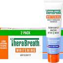 TheraBreath Whitening Toothpaste, Gentle Peroxide-Free Teeth Whitening in 1 Week (3), with Fluoride for Anticavity Protection, Dazzling Mint, 4 Oz, 2-Pack