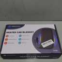 12V/24V Car Heated Blanket, CooCoCo 12" x 24" Heated Blanket for Travel, Car Electric Blanket with 5 Heat Setting, Auto-Off (Black)