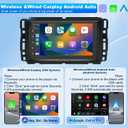 5GWiFi Upgrade Car Radio for GMC Sierra 1500 2007-2013, Chevy Silverado 1500 2007-2013, Yukon Tahoe 2007-2014, Acadia Equinox Enclave HD 7inch Touch Screen Stereo, Carplay Android Auto GPS FM Camera