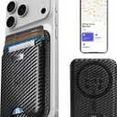 ESR Geo for MagSafe Wallet with Find My Functionality, RFID Blocking, 5 Cards Holder for Phone Case, Strong Magnetic Wallet for iPhone 17e/17/16/15/14/13/12 Series, Not for Mini, Black Carbon Fiber