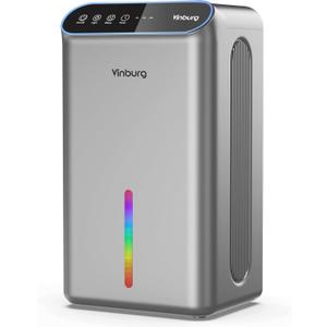 Dehumidifier for Basement (85 OZ, 800 sq ft) Quiet Dehumidifiers for Home, Auto Shut-Off, Sleep Mode, 3 Gear Timer(8H,16H,24H), Small Dehumidifier for Bedroom, Bathroom with Drain Hose (Deep Sliver)