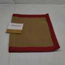 Natural Look Accent Rug Natural Boucle Weave With Red Banded Border 20x34 In