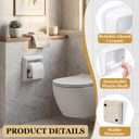 Recessed Ceramic Toilet Paper Holder White TP Bathroom Toilet Paper Holder 7 Inch Wall Mount Niche Recessed Tissue Box Roll Built in Bathroom Smooth Glazed Finish Easy to Install for Kitchen