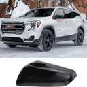 Left Driver Side Exterior Mirror Cap Cover Rearview Mirror Cover Trim Fit for 2018 2019 2020 2021 2022 2023 Chevrolet Equinox & GMC Terrain Replace 23406417 (Glossy Black)