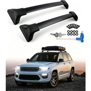 220lbs Upgraded Grand Cherokee L/WL Roof Rack Cross Bars Compatible with Grand Cherokee L 2021-2025 and 2022-2025 Grand Cherokee WL, Heavy Duty Aluminum Anti-Corrosion Crossbars with Anti-Theft Lock