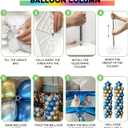 YALLOVE Balloon Column Stand Kit Sets of 2, 7 Feet Height Adjustable Balloon Tower Pillar with Reusable Metal Telescopic Design for Birthday, Wedding, Baby Shower, Graduation Party Decoration