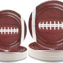 gisgfim 72Pcs Football Paper Plates Tailgate Birthday Party Decorations Football Party Supplies 9 and 7 Inch Set, Disposable Football Food Trays for 2026 Football Game Day Decor Superbowl Party Favors