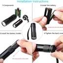 2 x 6 Pack UV Blacklight 9 LED Flashlight Torch Light Outdoors Etc (6 Pack)