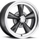 Vision Legend 5 141 Series Gun Metal Machined Lip Wheel (15x8"/5x4.75")