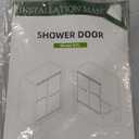 GETPRO Shower Door Double Sliding 57-60 in. W x 72 in. H Semi-Frameless Bypasss Bathroom Glass Shower Sliding Doors,1/4 inch Clear Tempered Glass Door for Walk-in Shower Matte Black
