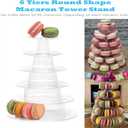 Macaron Tower Stand, 6 Tiers Macaron Display Macaroon Stand Tower Desserts Cupcake Holder Platter for Wedding, Birthday Party, Baby Shower, Party Decoration by Greatstar