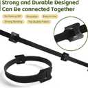 128Pcs 6in Cable Ties, Adjustable Cable Straps Wire Organizer Cord Wrap, Hook and Loop Cable Management