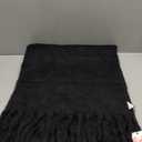 Wander Agio Winter Warm Scarf Long Pashmina Extra Large Shawls and Wraps for Women Large Blanket Scarves Solid (Black 12)