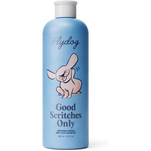 FLYDOG Dog Shampoo Itchy Skin Relief - Honeysuckle Anti Itch Dog Shampoo Sensitive Skin, Hypoallergenic All Natural Shampoo for Flaking & Odors, Reduces Sheddin (400ml)