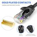 Cat 6 Ethernet Cable 200 ft, 10Gbps High Speed Ethernet Cable, Outdoor&Indoor Rj45 Cat6 Cable Internet Cable for Computer, Router, Modem, PS4/5, Xbox, Gaming- Black
