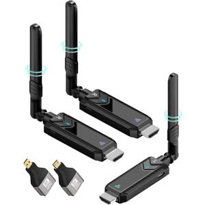 Wireless HDMI Transmitter and Receiver,1148FT/350m 4K Decode 1080P Output Plug&Play 2.4G/5.8G Portable HDMI Wireless for Streaming Video and Audio to Monitor from Laptop/PC/TV Box/Projector1v2