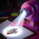 Drawing Projector Sketcher for Kids – Preschool Art Tracing Kit | Play-Based Learning Toy for Boys & Girls Ages 3+, 4 Sturdy Discs, 32 Animal & Fruit Images, 12 Color Pens & 1 Paper Pad