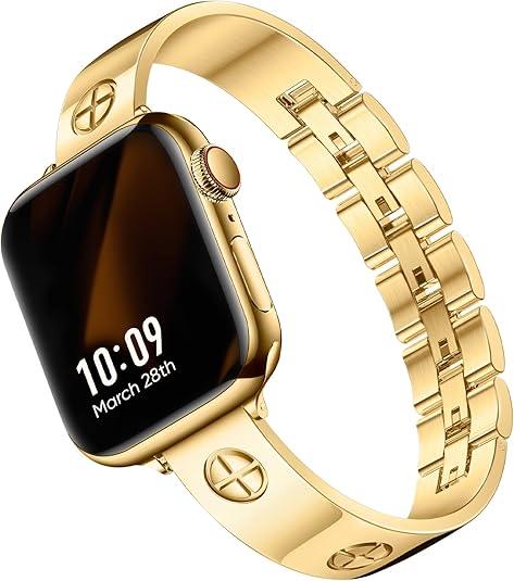 Missair Compatible with Apple Watch Band 38mm 40mm 41mm 42mm 44mm 45mm 46mm 49mm, Stainless Steel Metal Strap Women Dressy Bracelet Wristband for iWatch Series 11 10 9 8 7 6 5 4 3 2 1 SE Ultra