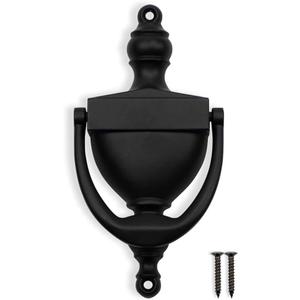 SANATO Black Door Knocker Hardware Door Knockers for Front Door, 6.2 inch Height (6.2" Height, Nickel)