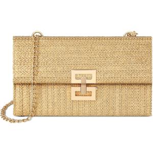 Straw Purse - Beach Bags for Women Summer, Woven Clutch Purses for Women Crossbody Shoulder Handbag (Solid Color)