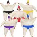 5 Packs Sumo Inflatable Costume Full-Body Sumo Wrestler Suit Adult Blow up Costume for Birthday/Halloween/Mardi Gras/Carnival