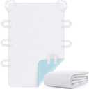 Washable Bed Pad for Incontinence: Waterproof Bed Pads with 8 Handles,Reusable Bed Underpads, Waterproof Positioning Bed Pads for Elderly Adult,Incontinence,Bedwet Kids,Bedridden,Hospitals, 34x52 Inch (34x52-1 pcs-white)