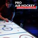 GoSports 48 Inch Air Hockey Arcade Table - Oak or Black - Includes 2 Pushers, 3 Pucks, AC Motor, and LED Scoreboard