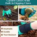 Heavy Duty Gardening Tools - Gardening Gifts for Women, Men, Mom, Dad - Durable, Ergonomic Garden Tools Set (Green)