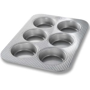 USA Pan Bakeware Nonstick Mini Round Cake Pans, Aluminized Steel (15-3/4 by 11)