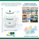 WonderWash Portable Mini Washing Machine for Apartment & Tiny Spaces - Manual Hand Clothes Washer with Retro Design - Clean Laundry Anywhere with Our Countertop, Non-Electric, Small Washer - White