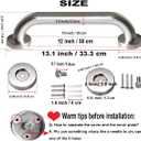 Brushed Nickel Grab Bar 12 Inch, 2 Pack Safety Bathroom Grab Bars, Stainless Steel Shower Grab Bar, Balanced Support Bar, Toilet Assist Handle for Handicap Elderly Senior (1" Diameter)