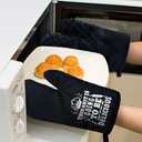 Funny Women Men Cooking and Baking BBQ Kitchen Gadgets with Heat Resistant Silicone Non-Slip, This Sxxt is Going to be Delicious Oven Mitts Set of 2, Gifts for Bake Lover Mom Dad Friends Chef