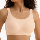 Wireless Full Coverage Bras for Older Women, No Underwire Comfortable Bralette with Support, Seamless Padded Bra, 4XL