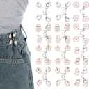 72PCS Pant Waist Tightener for Women, Jean Clips to Tighten Waist Adjustable Pants Button Tightener No Sewing Decoration Accessories Waistband Tighteners for Jeans, Skirts (12 Sets)