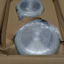 Amazon Basics Ceramic Nonstick Cookware, 8-Piece Set of Pots and Pans, Dishwasher and Oven-Safe, All Cooktop Friendly, Linen Gray