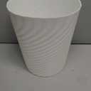 UUJOLY Plastic Small Trash Can Wastebasket, Garbage Container Basket for Bathrooms, Laundry Room, Kitchens, Offices, Kids Rooms, Dorms, (White, 1.8 Gallon)